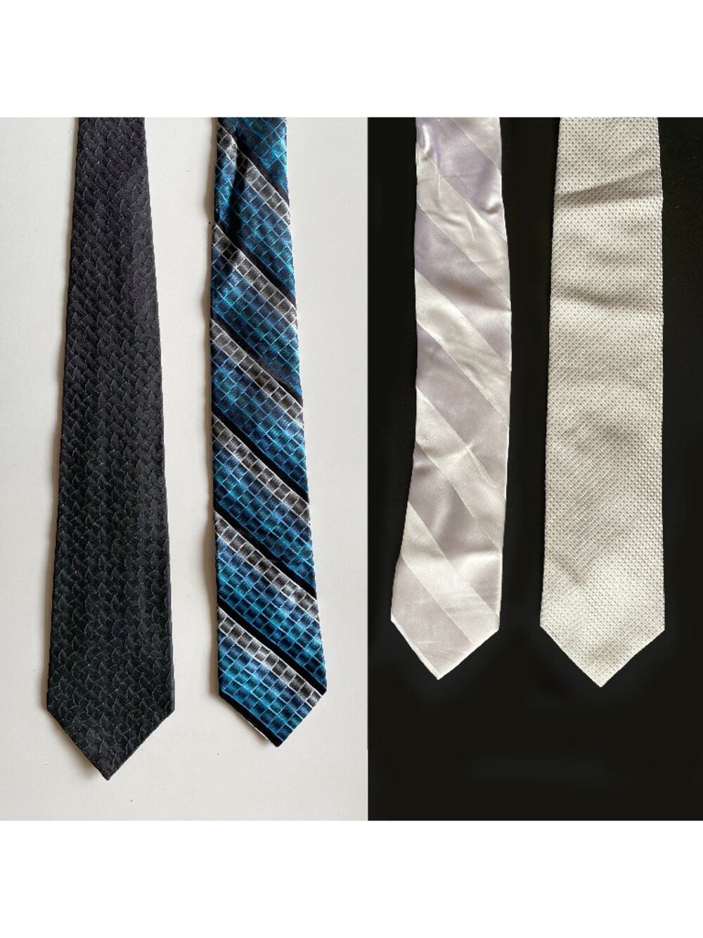 Men’s Designer Silk Neck Ties Lot, Geoffrey Beene, Donna Karan, Stafford, Murano